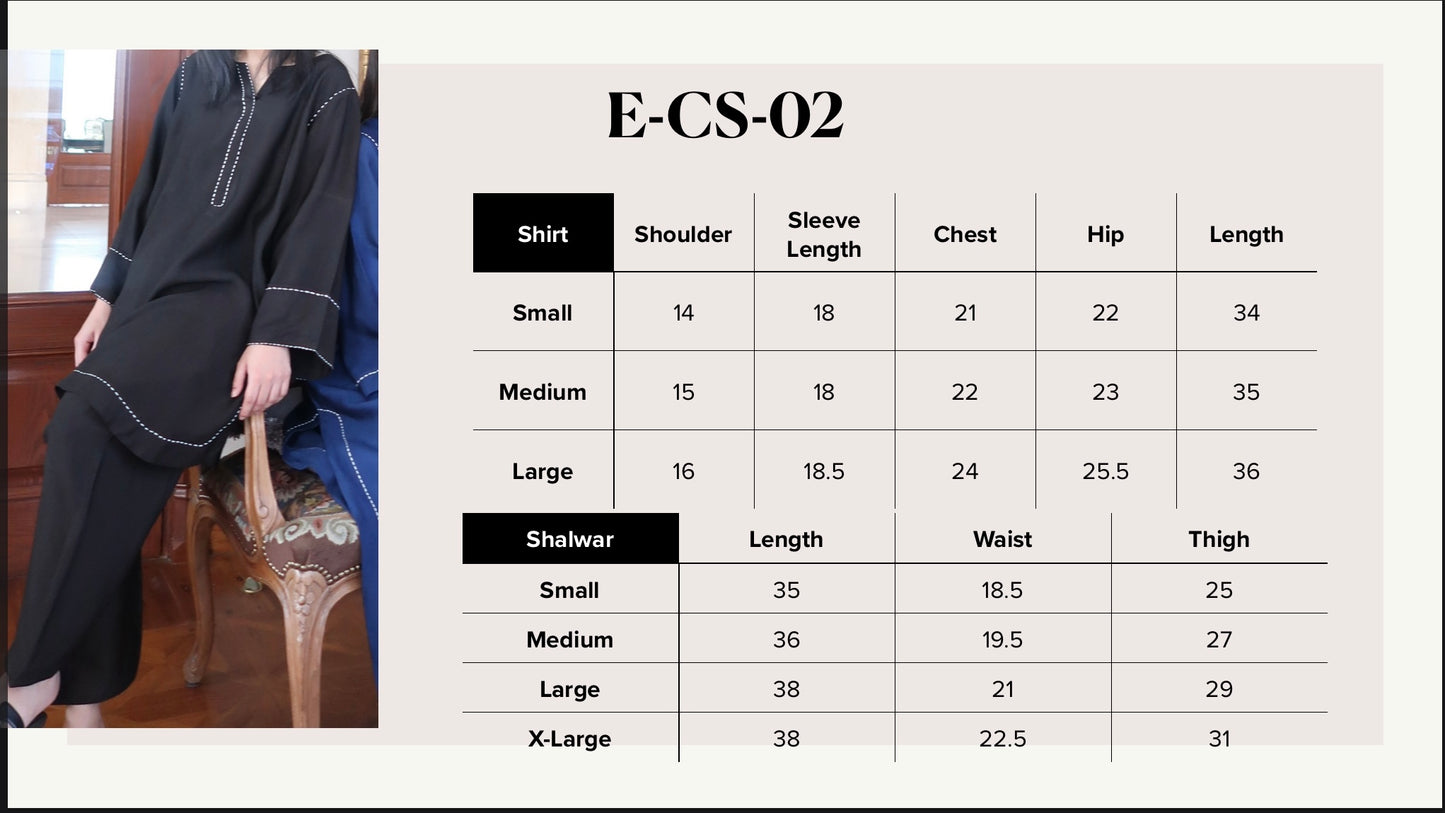 Chawal Tanka Kurta Shalwar Set (E-CS-02)