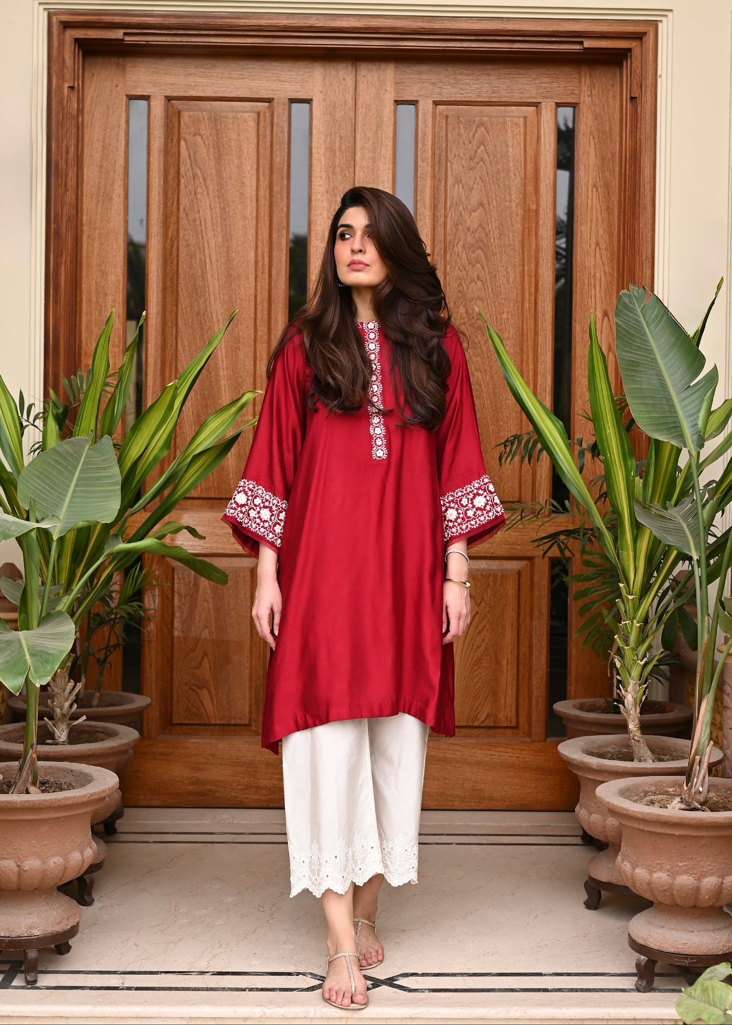 Red Eid Kurta (P25-CN-06)