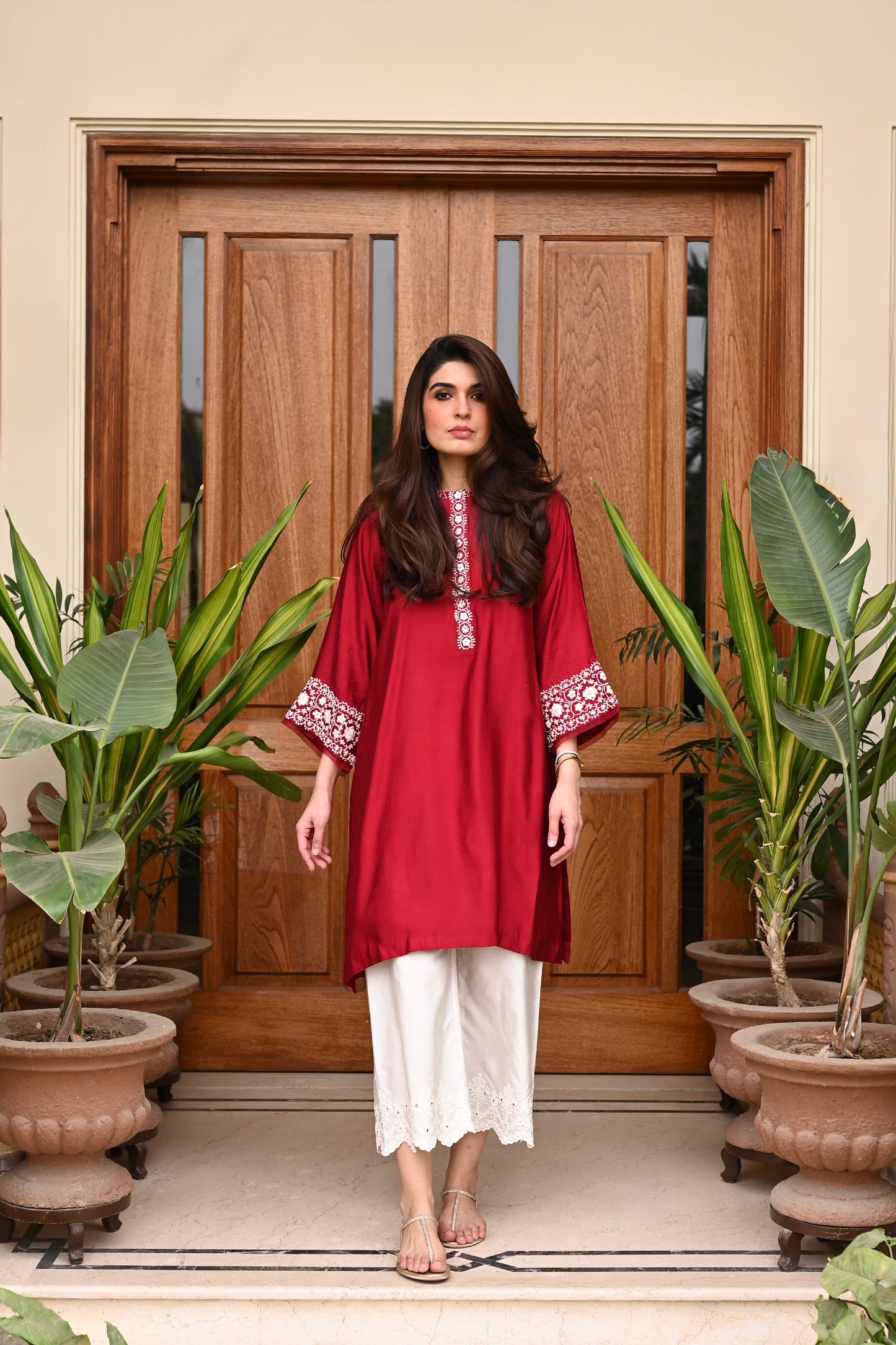 Red Eid Kurta (P25-CN-06)