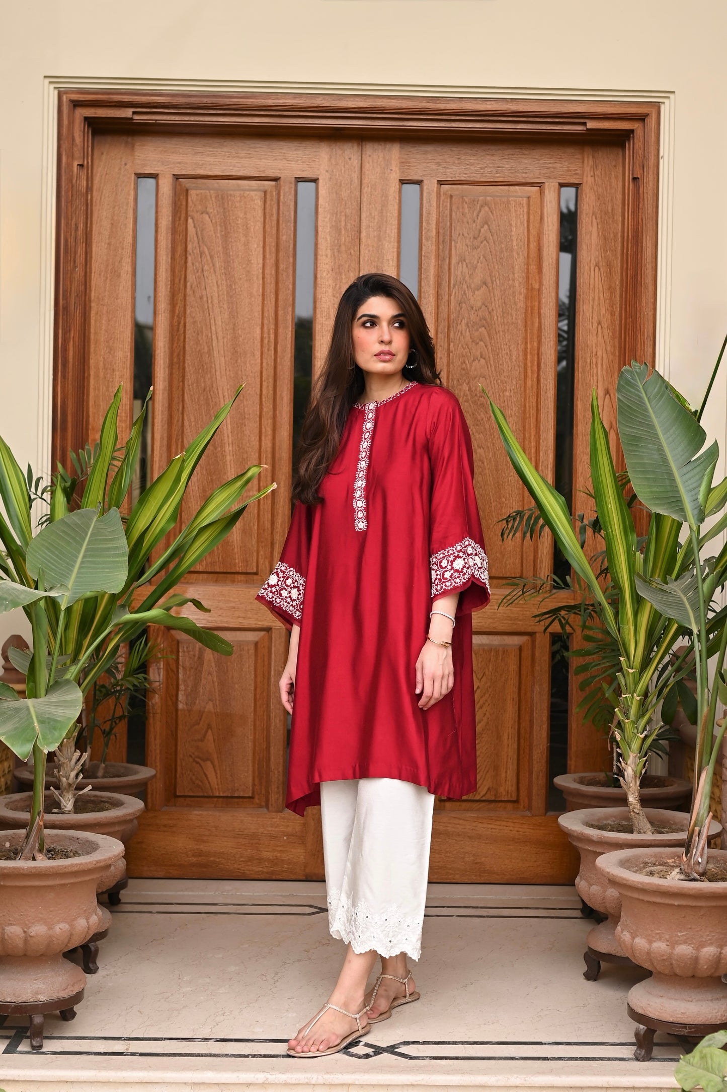 Red Eid Kurta (P25-CN-06)