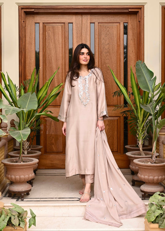 Floral Mukaish Dupatta (L25-RS-GD-04)