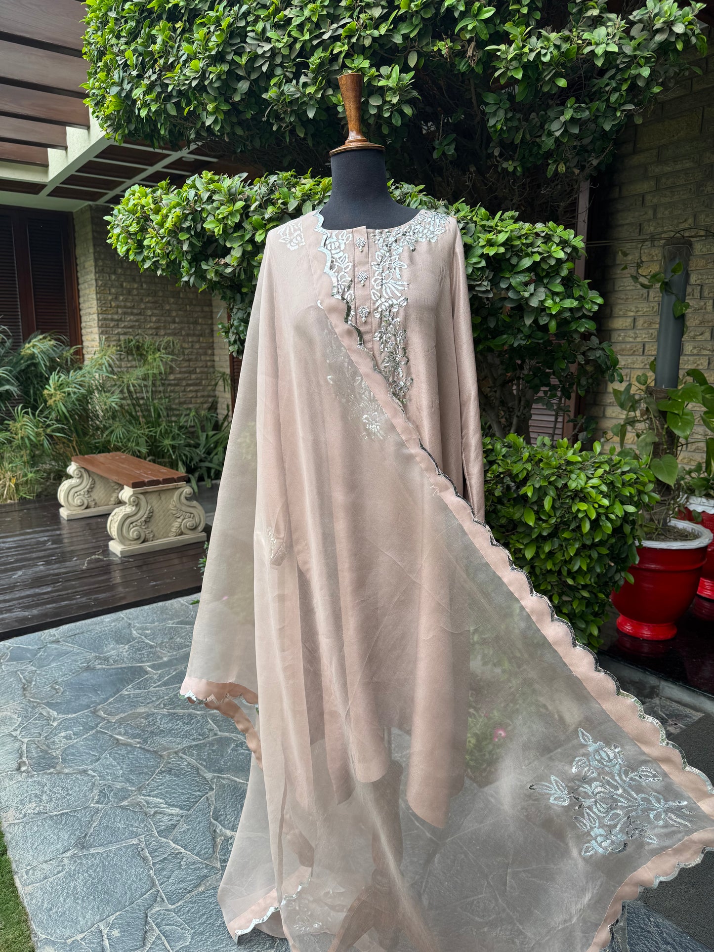 Bow Mukaish Kurta (L25-RS-04)