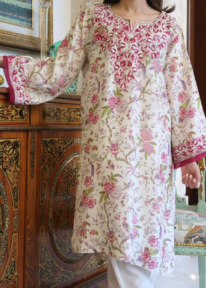 Pink Chinoiserie Printed   (L-RS-05)