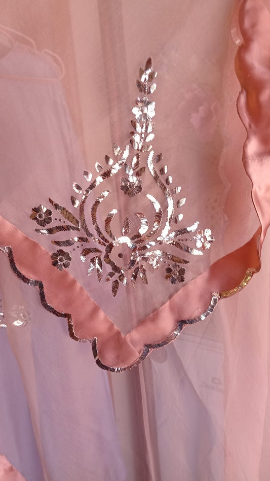 Mukaish Floral Organza Dupatta